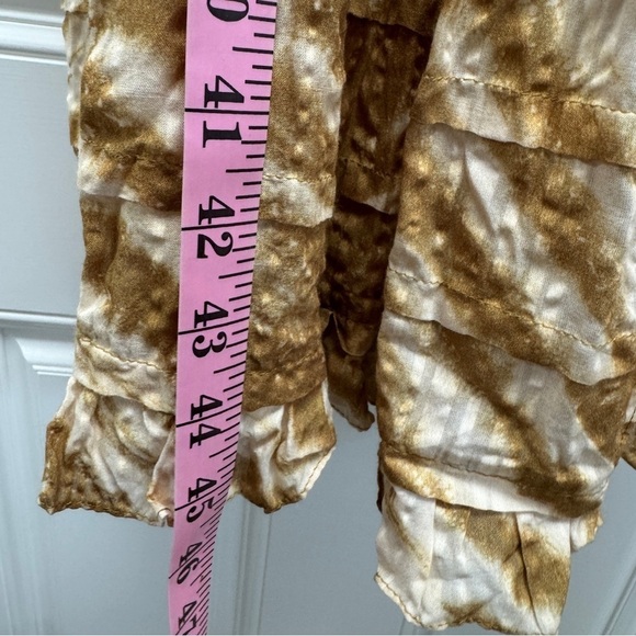 Ulla Johnson Magdalena Midi Dress Sand Tiger Print Puff Sleeves Ruffled - Picture 13 of 16